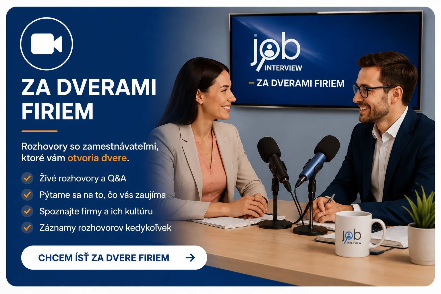 Rozhovory so zamestnávateľmi v časti Za dverami firiem